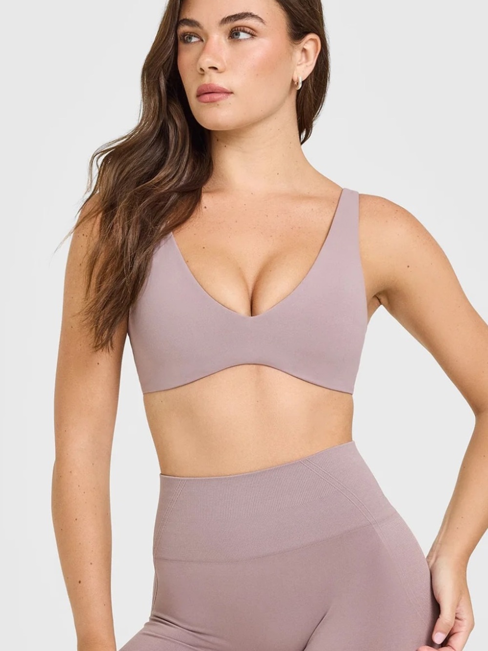 ONER ACTIVE SOFTMOTION SCOOP BACK BRALETTE IN DUSTY PURPLE (S)